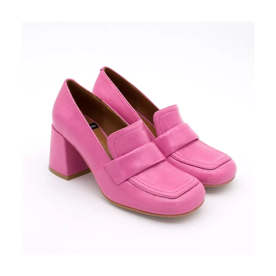 Last Units<Ángel Alarcón Abdul - Block Heeled Moccasin Pump With Rounded Shapes