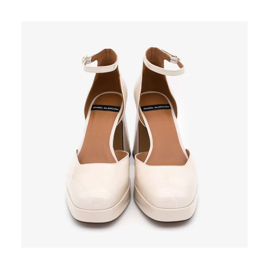 Heeled Shoes<Ángel Alarcón Afra - Patent Leather Ankle Strap D Orsay With Block Heel And Platform