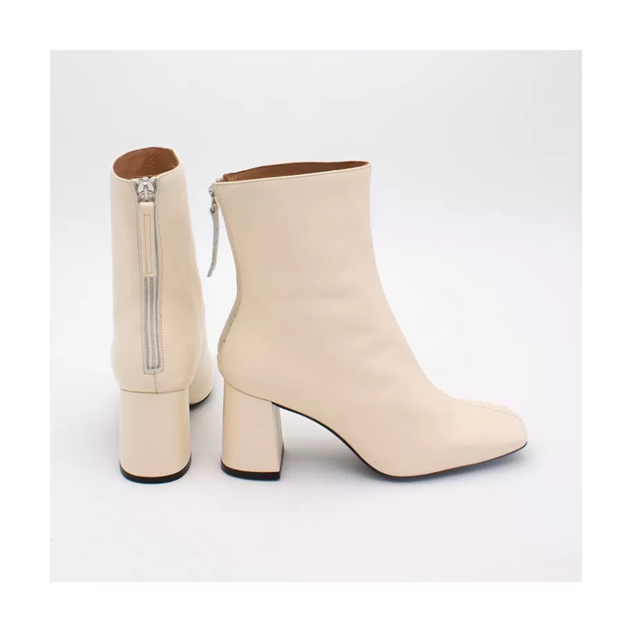 Boots And Booties<Ángel Alarcón Aland - Women S Square Toe Leather Booties, Wide Heel And Zip