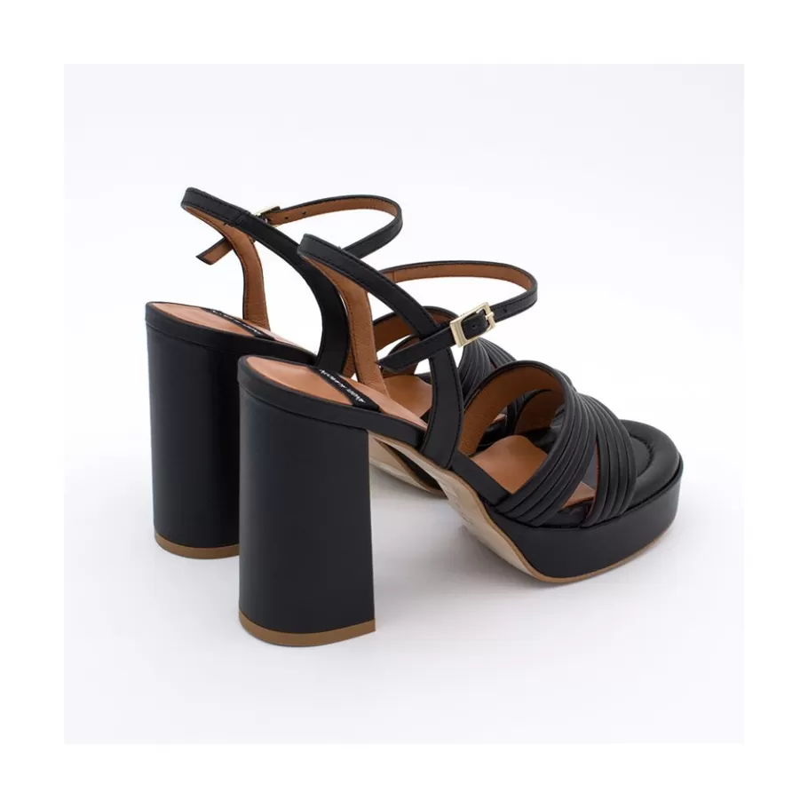 Heeled Shoes<Ángel Alarcón Amber - Strap Leather Sandals With Block High Heel & Platform
