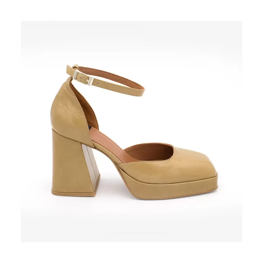 Heeled Shoes<Ángel Alarcón Anna - Shiny Leather Platform & Heeled Ankle Strap D Orsay