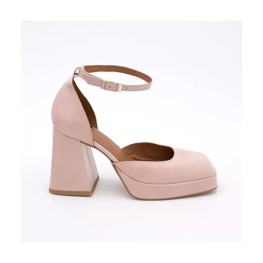 Heeled Shoes<Ángel Alarcón Anna - Shiny Leather Platform & Heeled Ankle Strap D Orsay