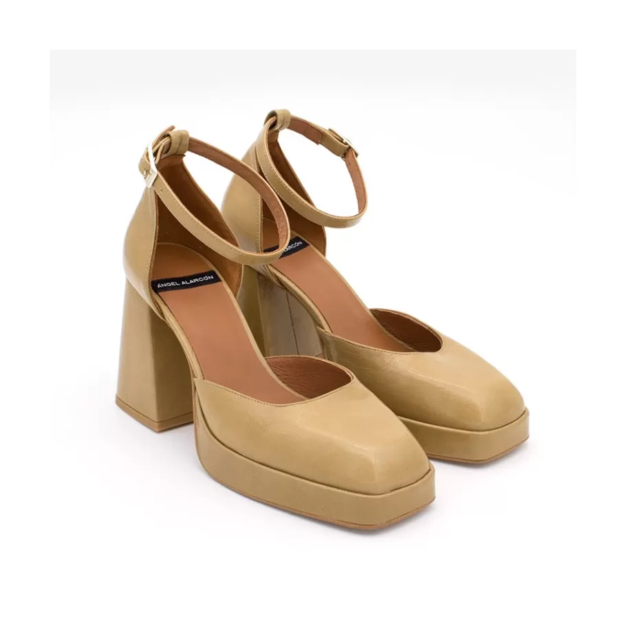Heeled Shoes<Ángel Alarcón Anna - Shiny Leather Platform & Heeled Ankle Strap D Orsay