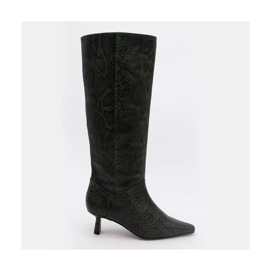 Last Units<Ángel Alarcón Astrud - Snake Print Slow Heel Boots
