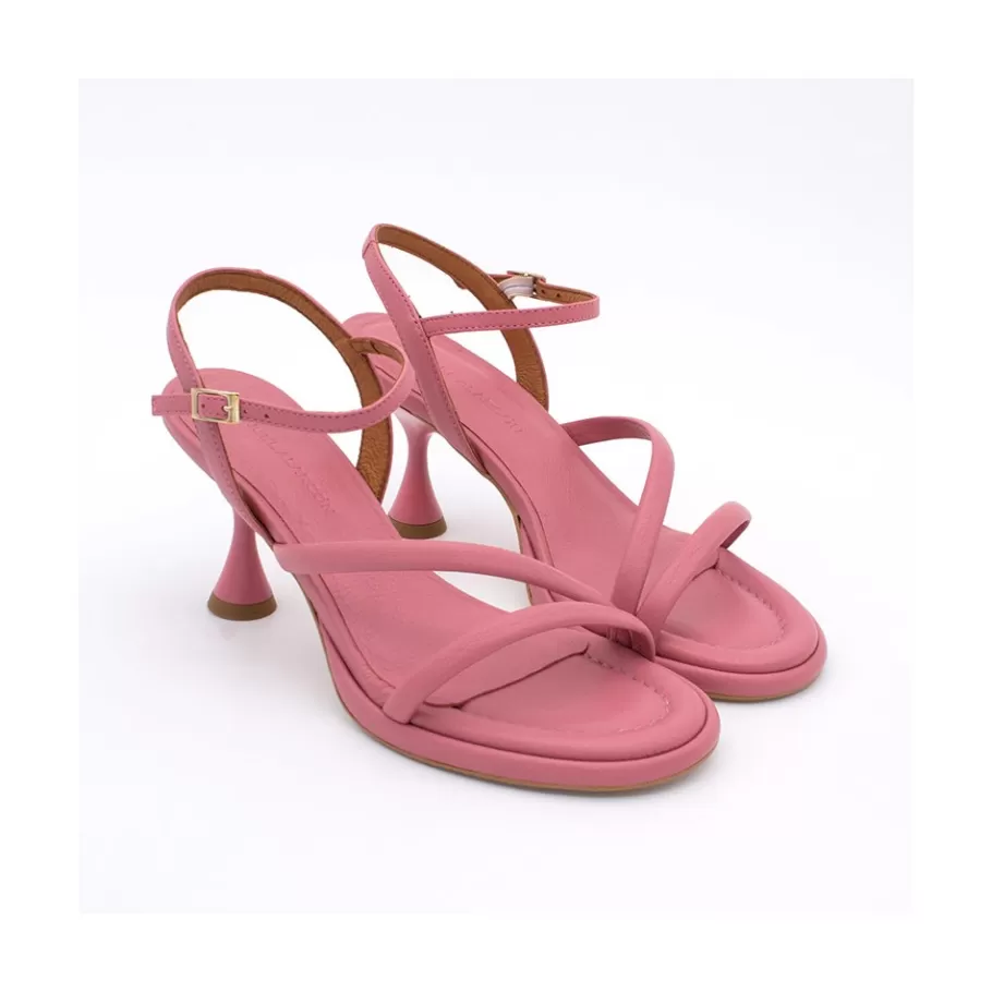 Sandals<Ángel Alarcón Cathy - Leather Padded Sandals With Conical Heel