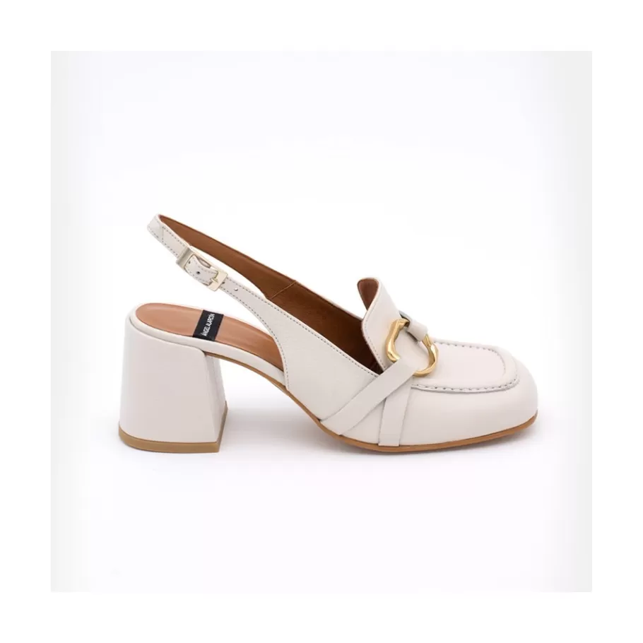 Last Units<Ángel Alarcón Damita - Leather Slingback Pump With Blok Heel