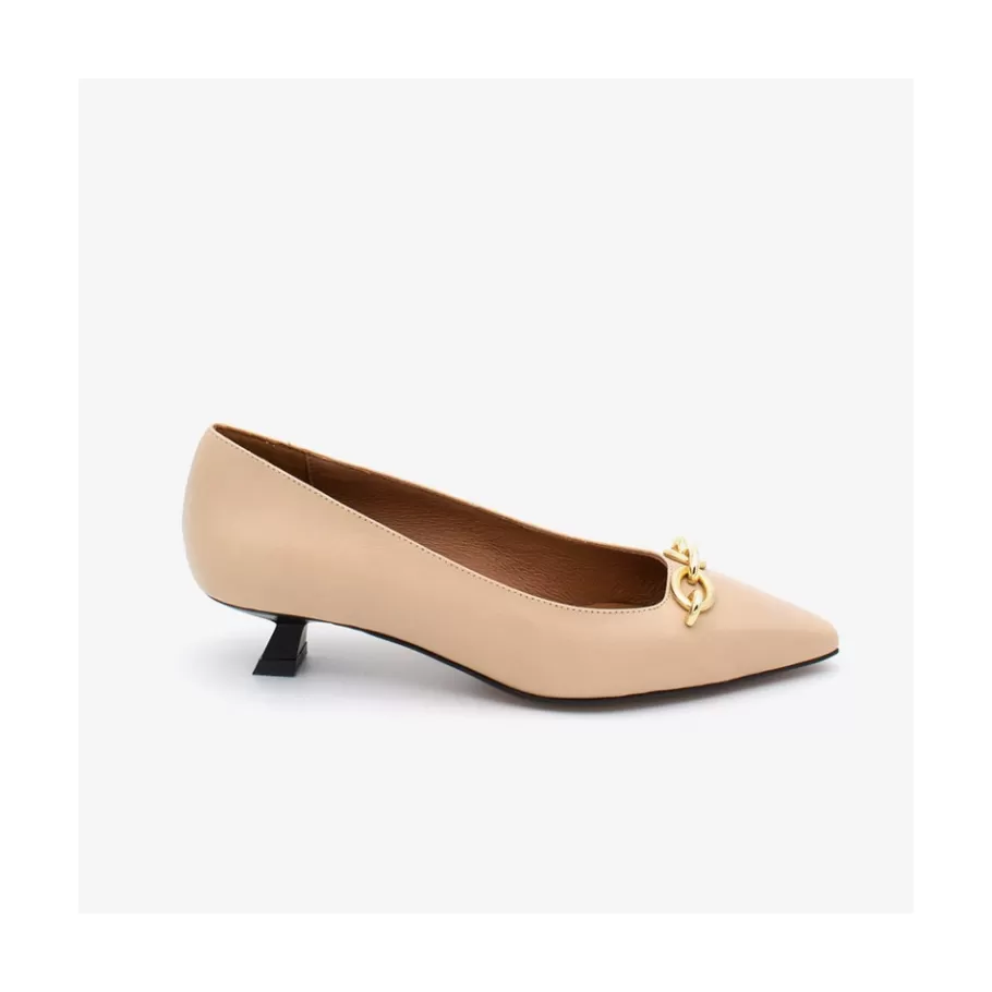 Pumps And High Heels<Ángel Alarcón Darcy - Leather Pointed Toe Pump With Low Heel