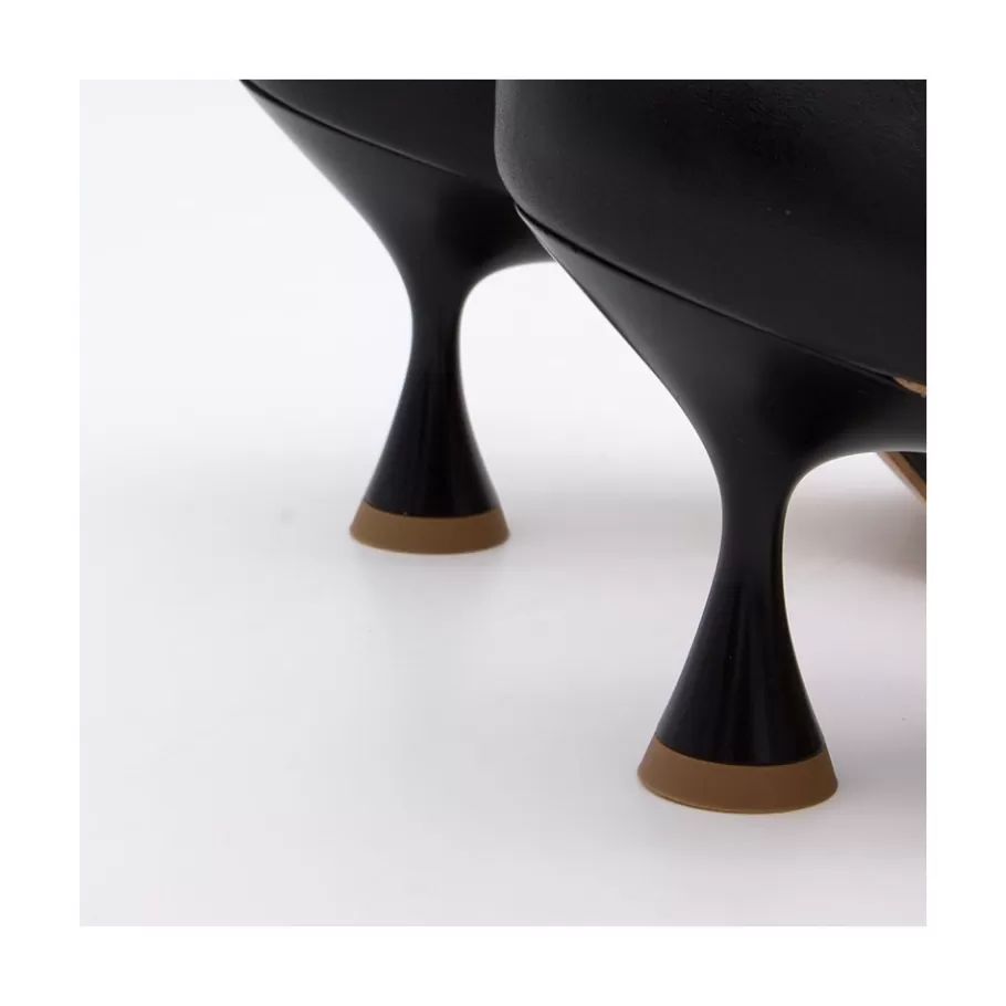 Sandals<Ángel Alarcón Dennis - D Orsay Leather Sandals With Desing Cone Heel