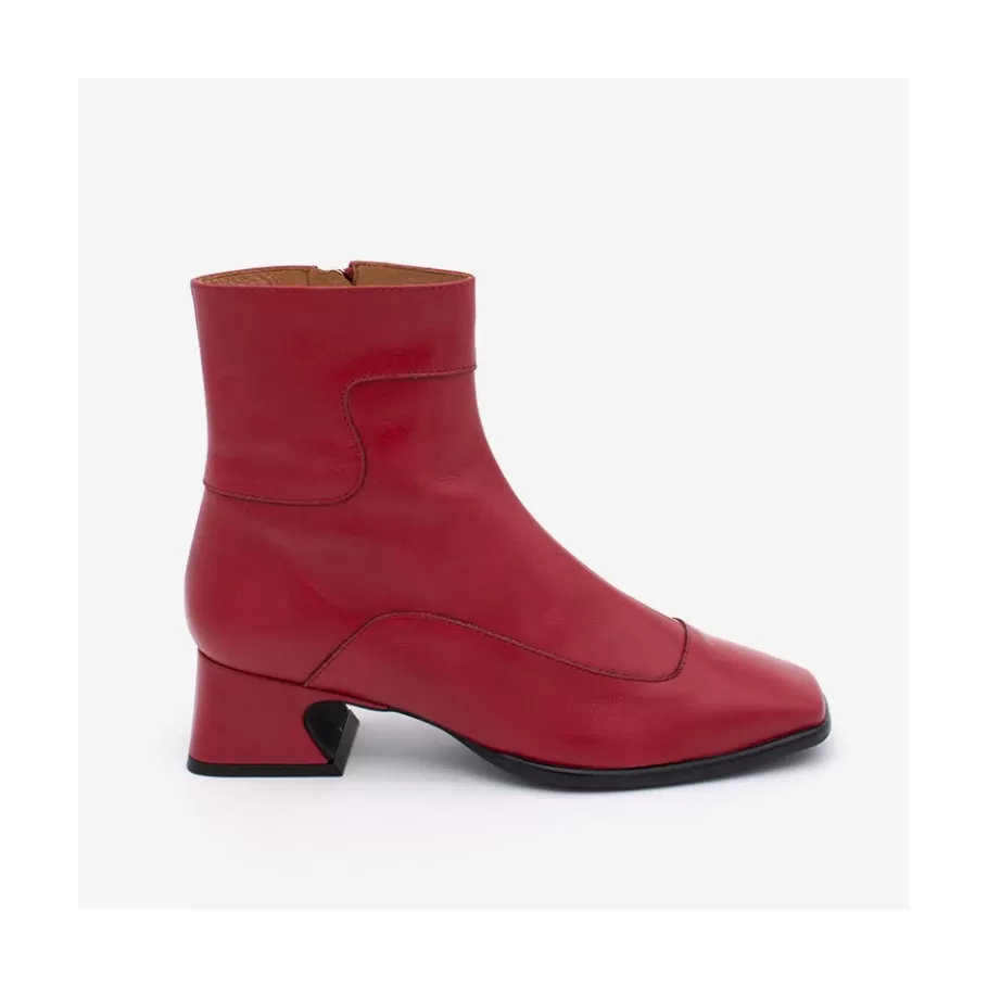 Boots And Booties<Ángel Alarcón Enara - Woman Leather Ankle Boots With A Low And Comfortable Heel