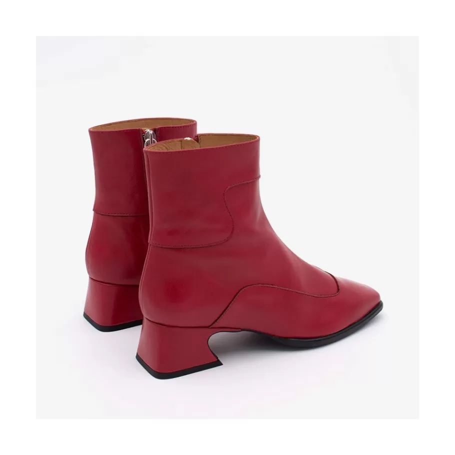 Boots And Booties<Ángel Alarcón Enara - Woman Leather Ankle Boots With A Low And Comfortable Heel