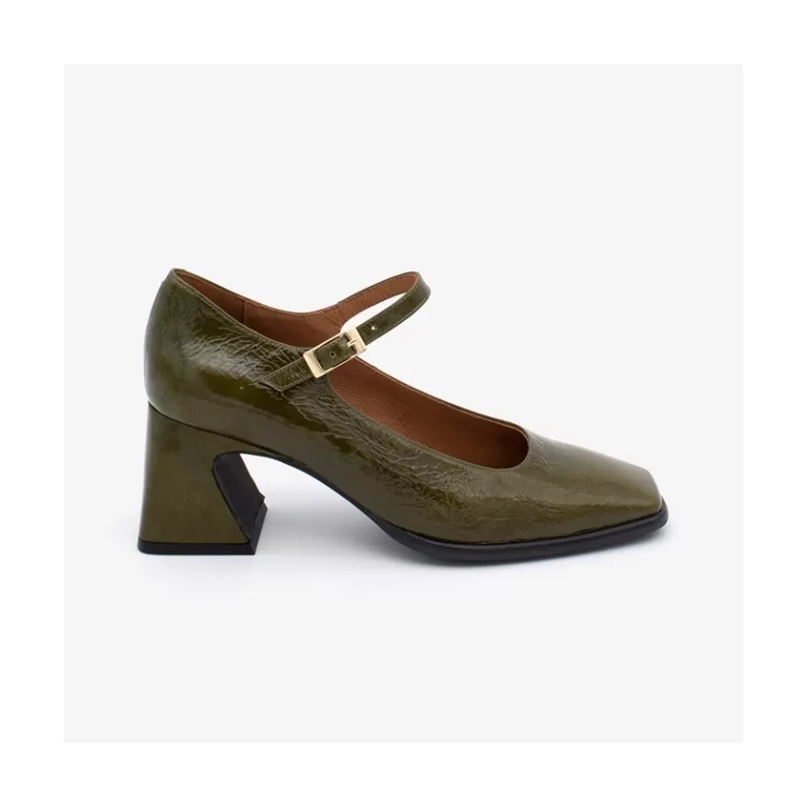 Last Units<Ángel Alarcón Faray - Leather Heeled Mary Jane Shoes