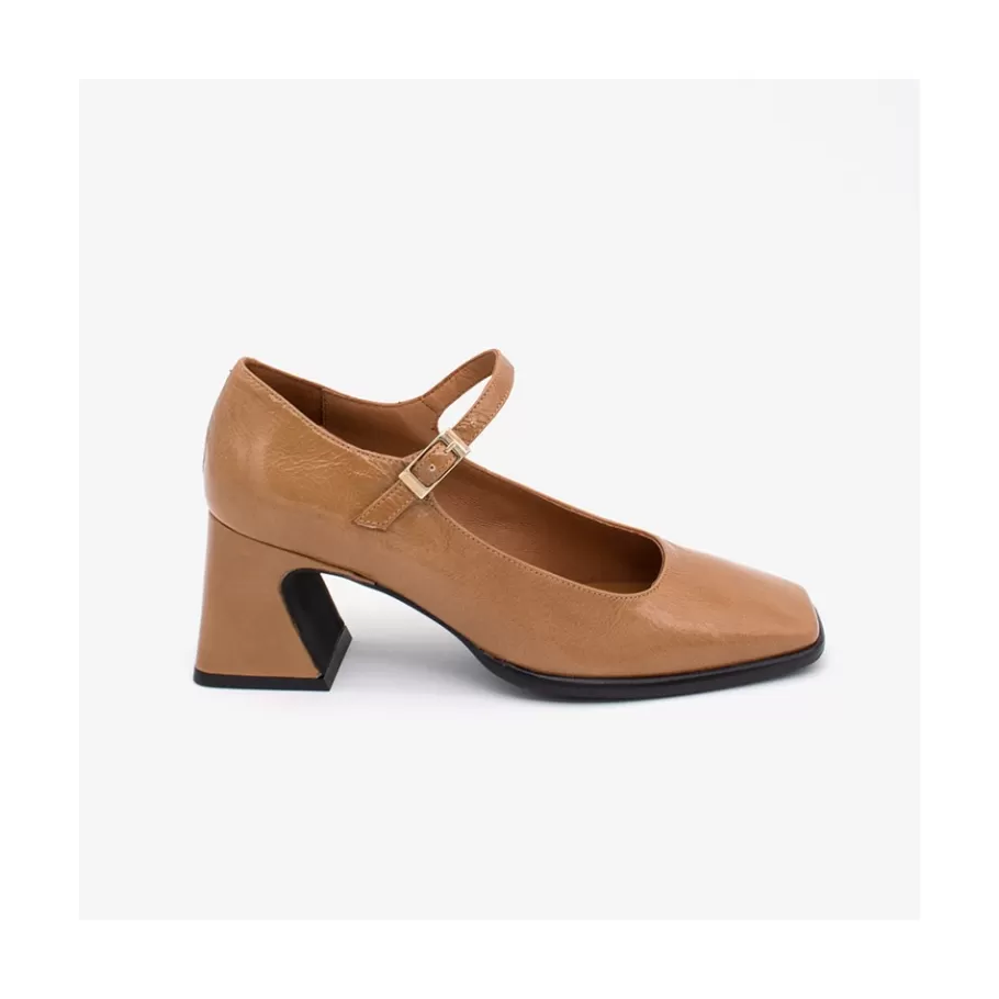 Last Units<Ángel Alarcón Faray - Leather Heeled Mary Jane Shoes