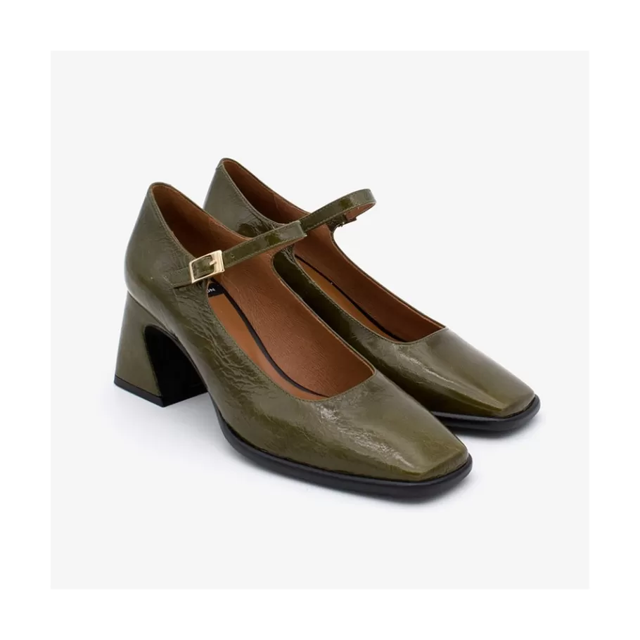 Last Units<Ángel Alarcón Faray - Leather Heeled Mary Jane Shoes