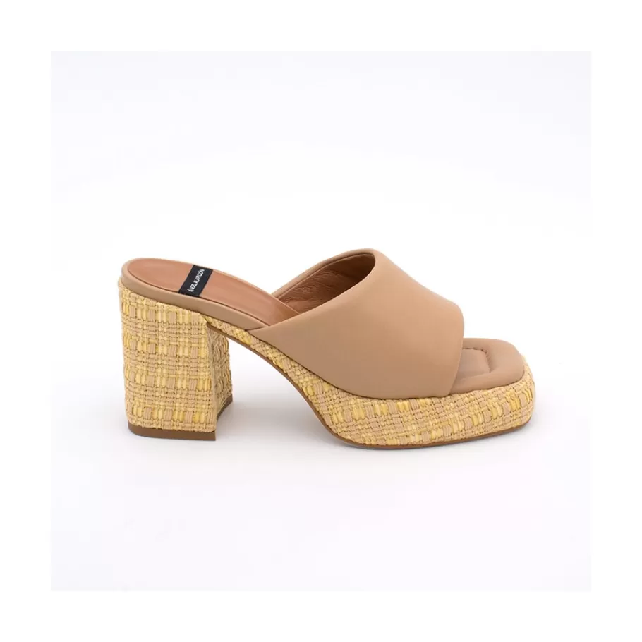Last Units<Ángel Alarcón Gabrielle - Leather Block High Heel & Platform Mule