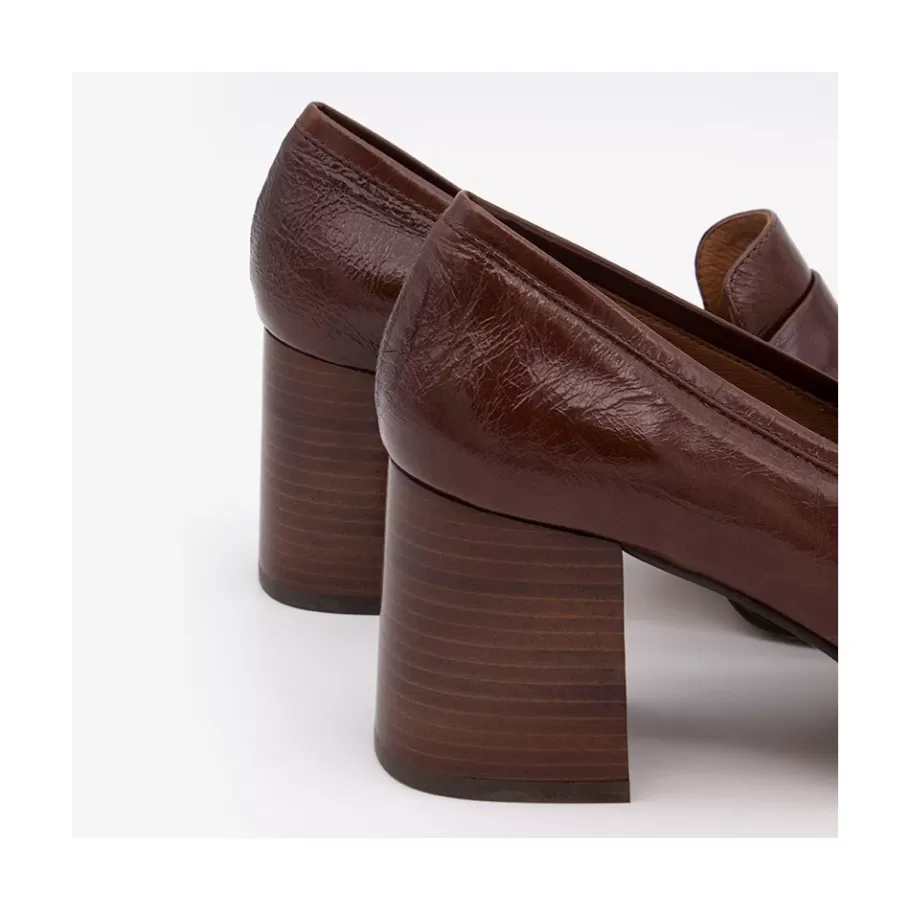 Moccasins<Ángel Alarcón Gadea - Women S Leather Mocassin With Wood Heel & Platform