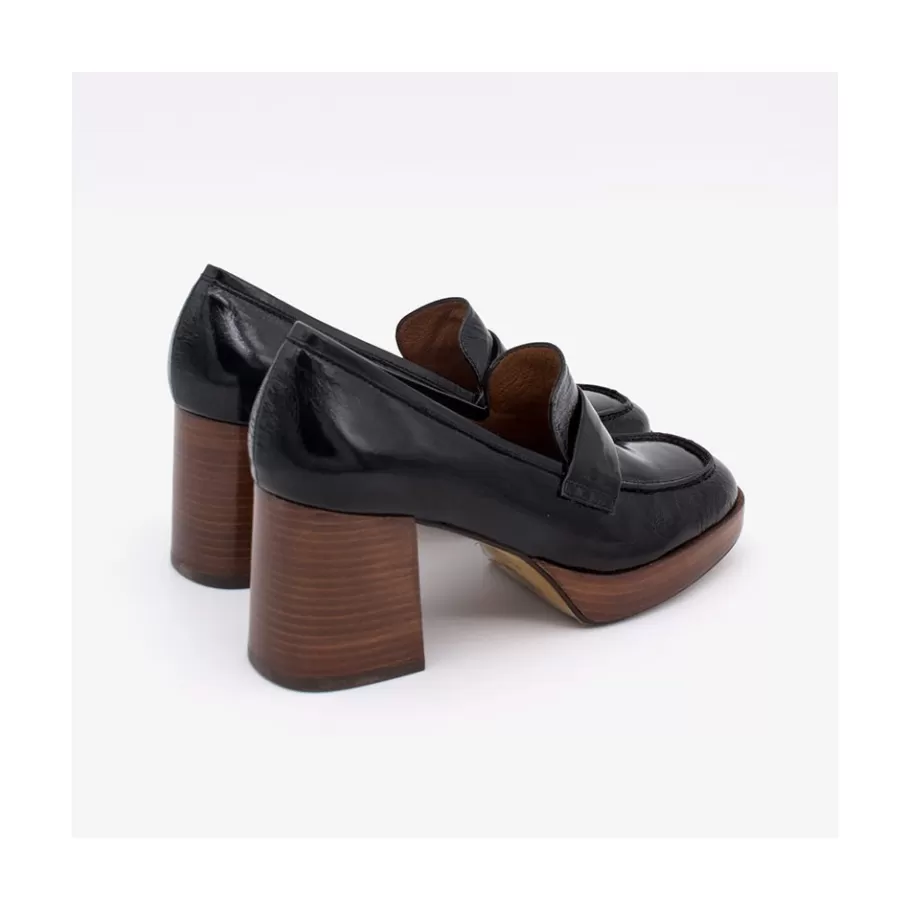 Moccasins<Ángel Alarcón Gadea - Women S Leather Mocassin With Wood Heel & Platform
