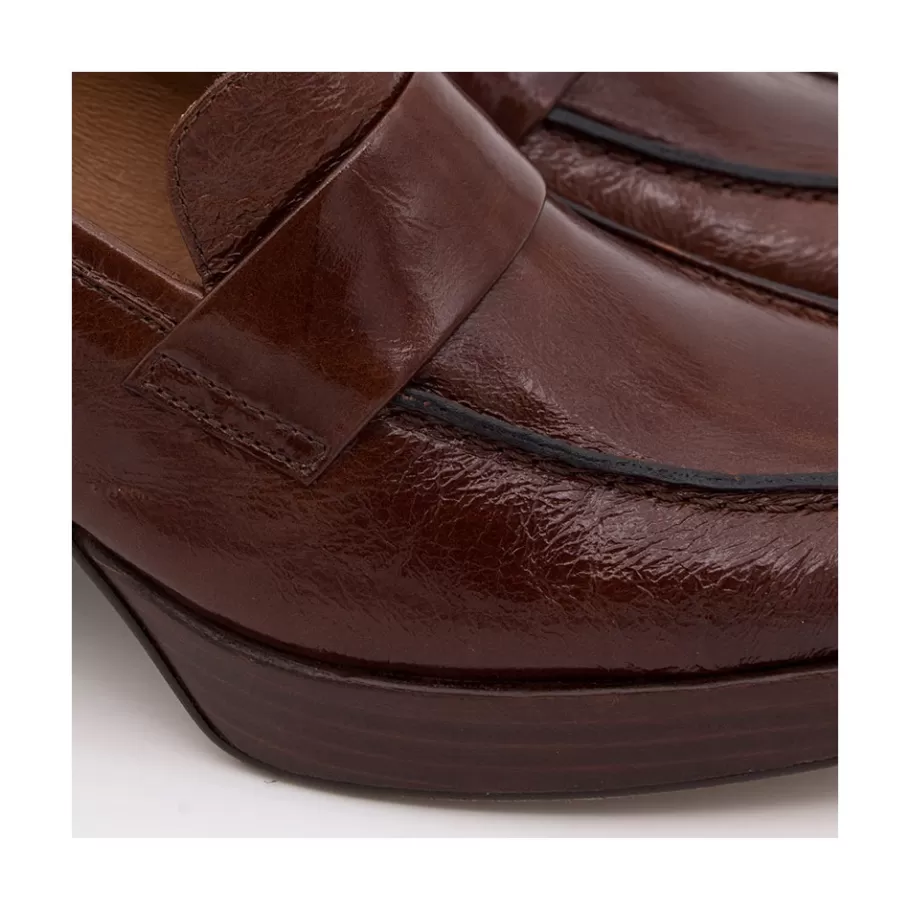 Moccasins<Ángel Alarcón Gadea - Women S Leather Mocassin With Wood Heel & Platform