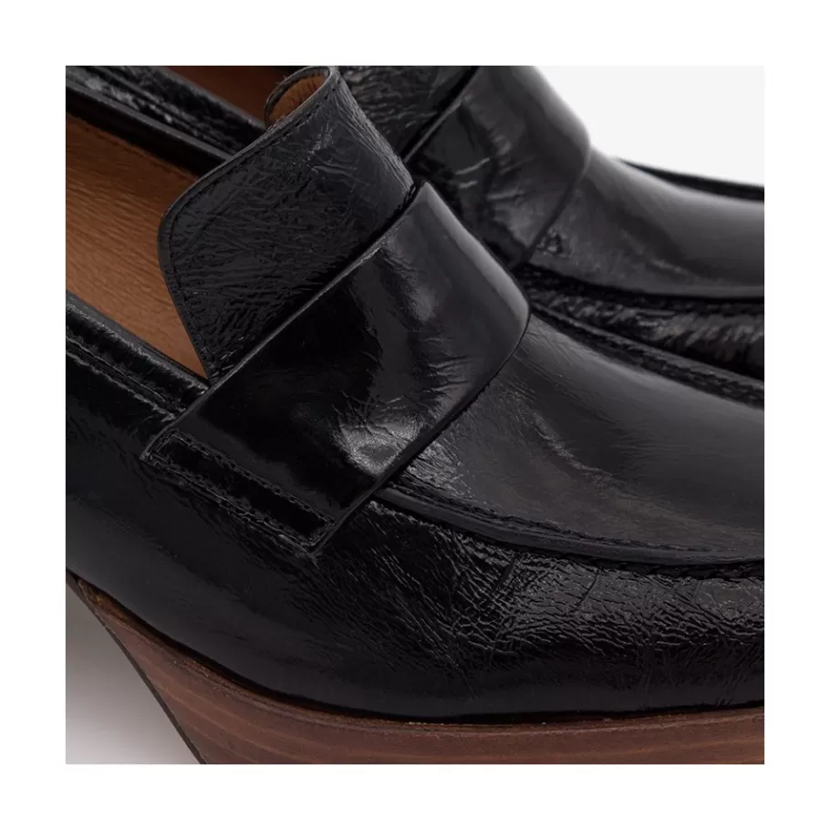 Moccasins<Ángel Alarcón Gadea - Women S Leather Mocassin With Wood Heel & Platform