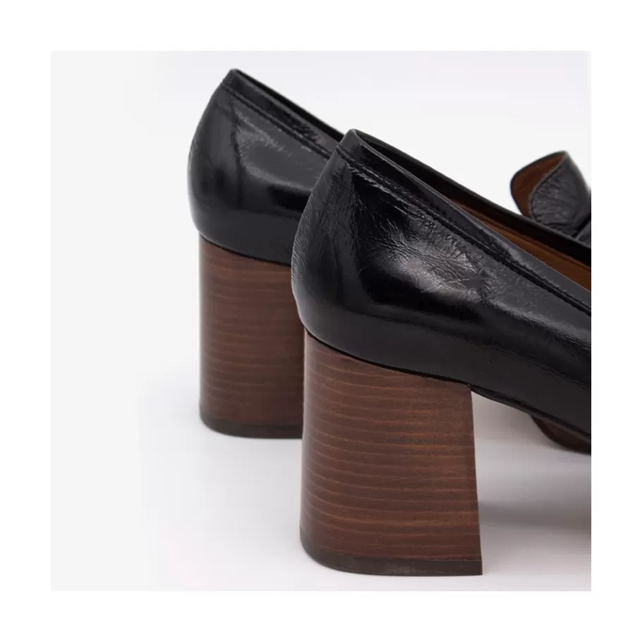 Moccasins<Ángel Alarcón Gadea - Women S Leather Mocassin With Wood Heel & Platform