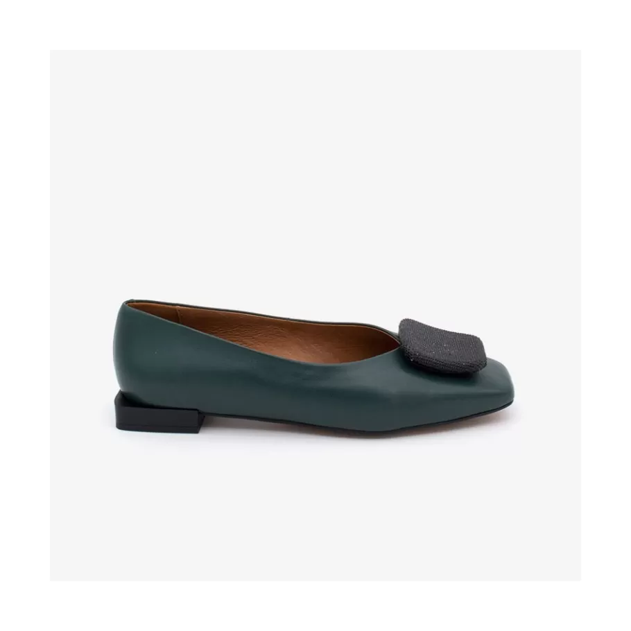 Ballerinas<Ángel Alarcón Haspe - Women S Square-Toed Flat With Jewel Embellishment
