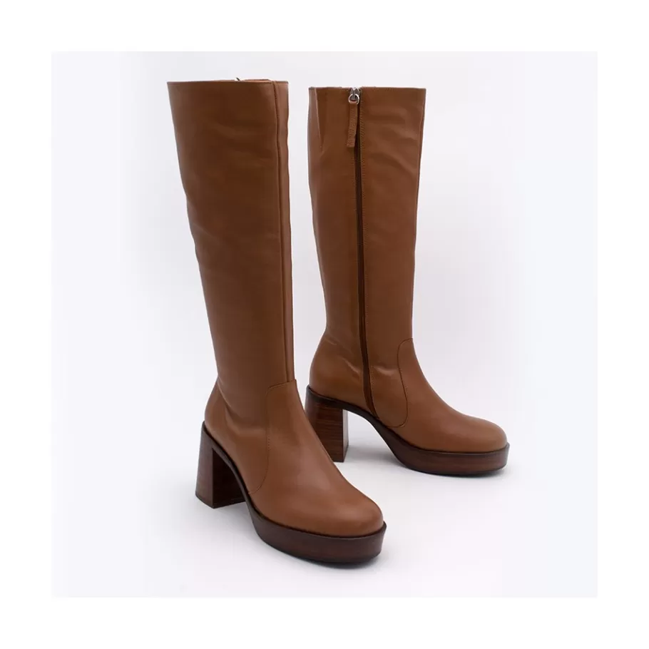 Last Units<Ángel Alarcón Imbrulia - Leather Boots With Block Heel & Platform