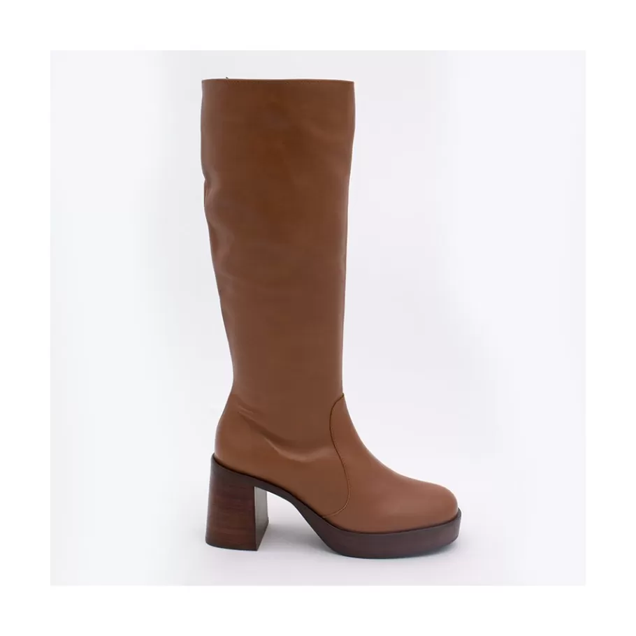 Last Units<Ángel Alarcón Imbrulia - Leather Boots With Block Heel & Platform
