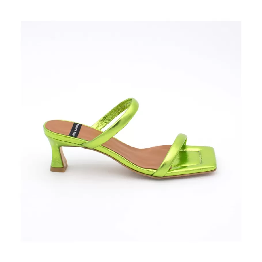 Last Units<Ángel Alarcón Jeanette - Metallized Padded Leather Sandal