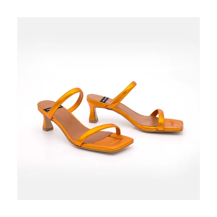 Last Units<Ángel Alarcón Jeanette - Metallized Padded Leather Sandal