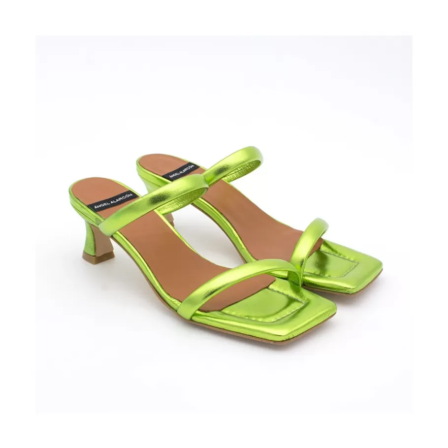 Last Units<Ángel Alarcón Jeanette - Metallized Padded Leather Sandal