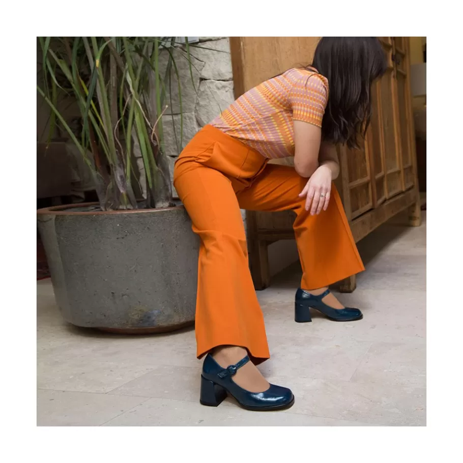 Last Units<Ángel Alarcón Jett - Block Heeled Mary Jane Shoes With Rounded Shapes