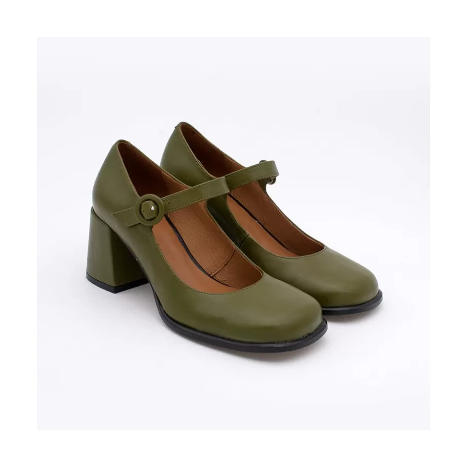 Last Units<Ángel Alarcón Jett - Block Heeled Mary Jane Shoes With Rounded Shapes