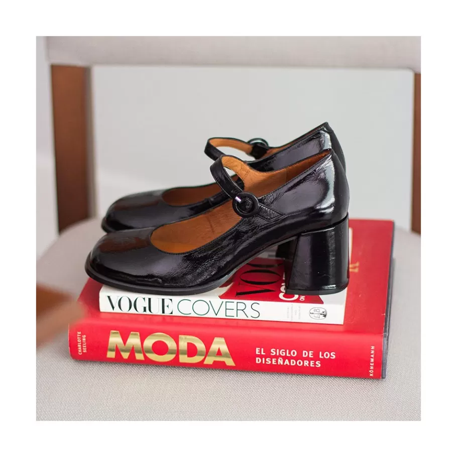 Last Units<Ángel Alarcón Jett - Block Heeled Mary Jane Shoes With Rounded Shapes