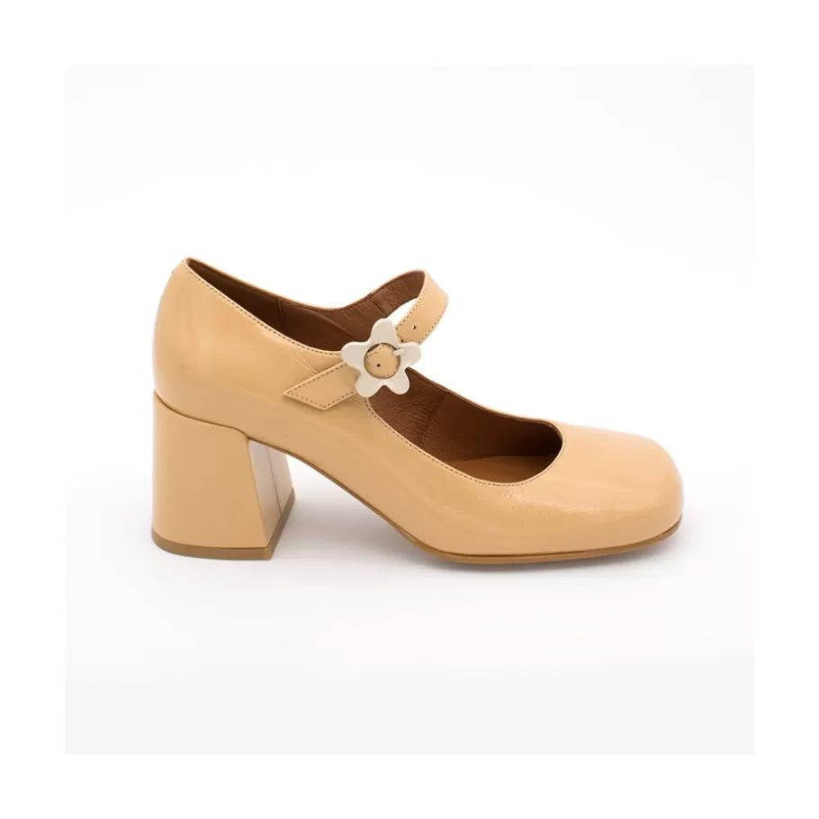 Mary Jane<Ángel Alarcón Jett Flower - Shiny Leather Mary Jane Shoes With Flower Buckle