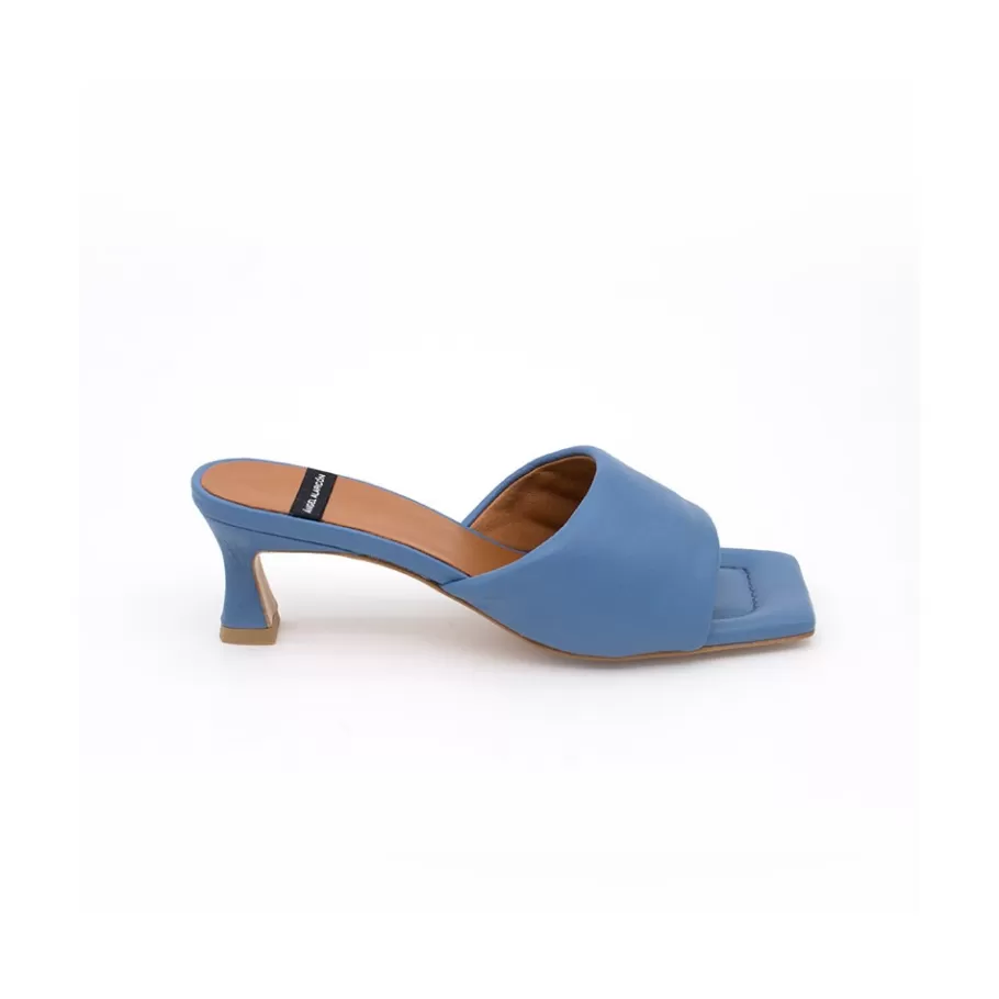Mules<Ángel Alarcón Kansas - Leather Foamed Heeled Mule