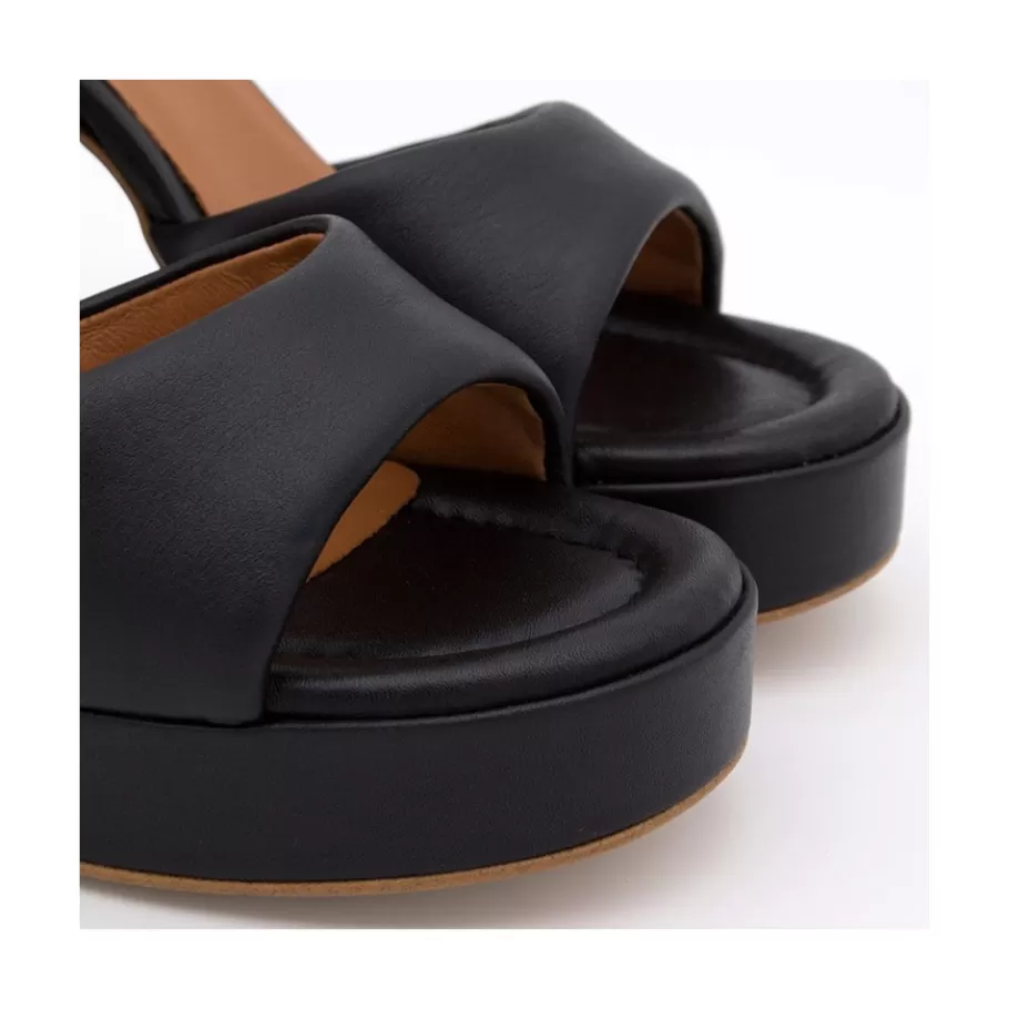 Sandals<Ángel Alarcón Kelis - Leather Padded Ankle Strap Sandals With Block Heel & Platform