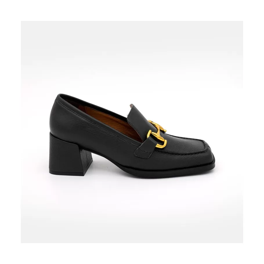 Last Units<Ángel Alarcón Kiski - Leather Block Heel Women S Moccasin