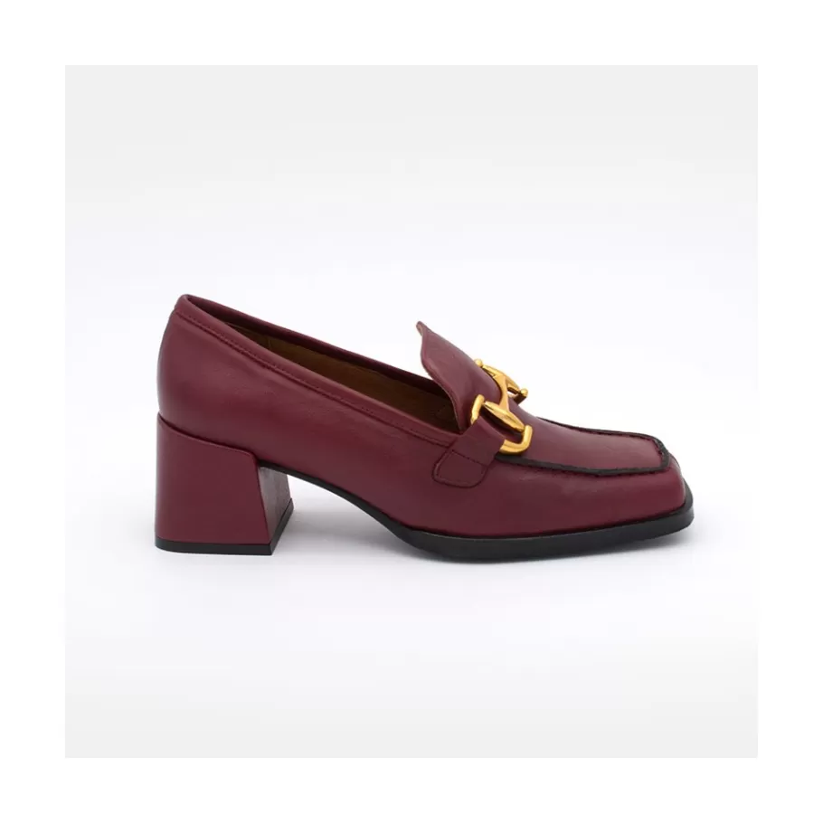 Last Units<Ángel Alarcón Kiski - Leather Block Heel Women S Moccasin