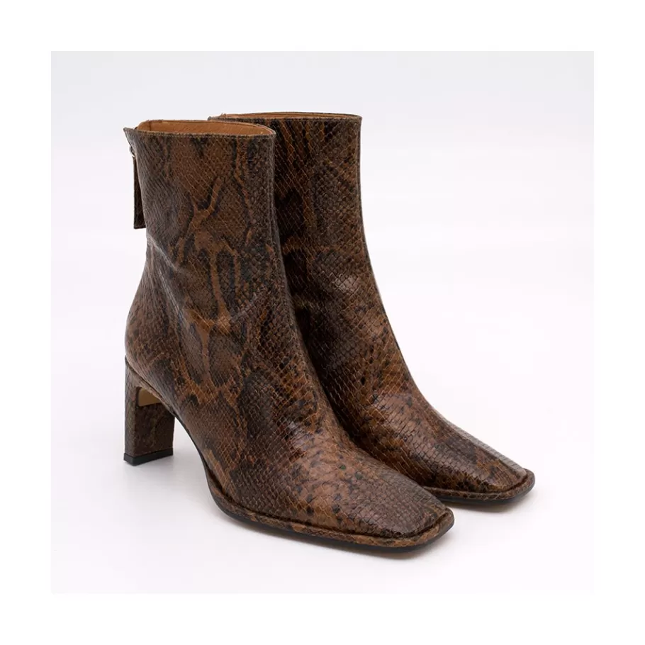 Heeled Shoes<Ángel Alarcón Lauryn - Leather Heeled Ankle Boots