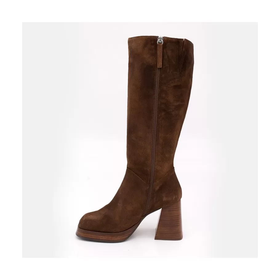 Last Units<Ángel Alarcón Liberia - Suede Boots With Block Heel And Platform