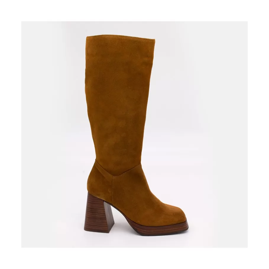 Last Units<Ángel Alarcón Liberia - Suede Boots With Block Heel And Platform