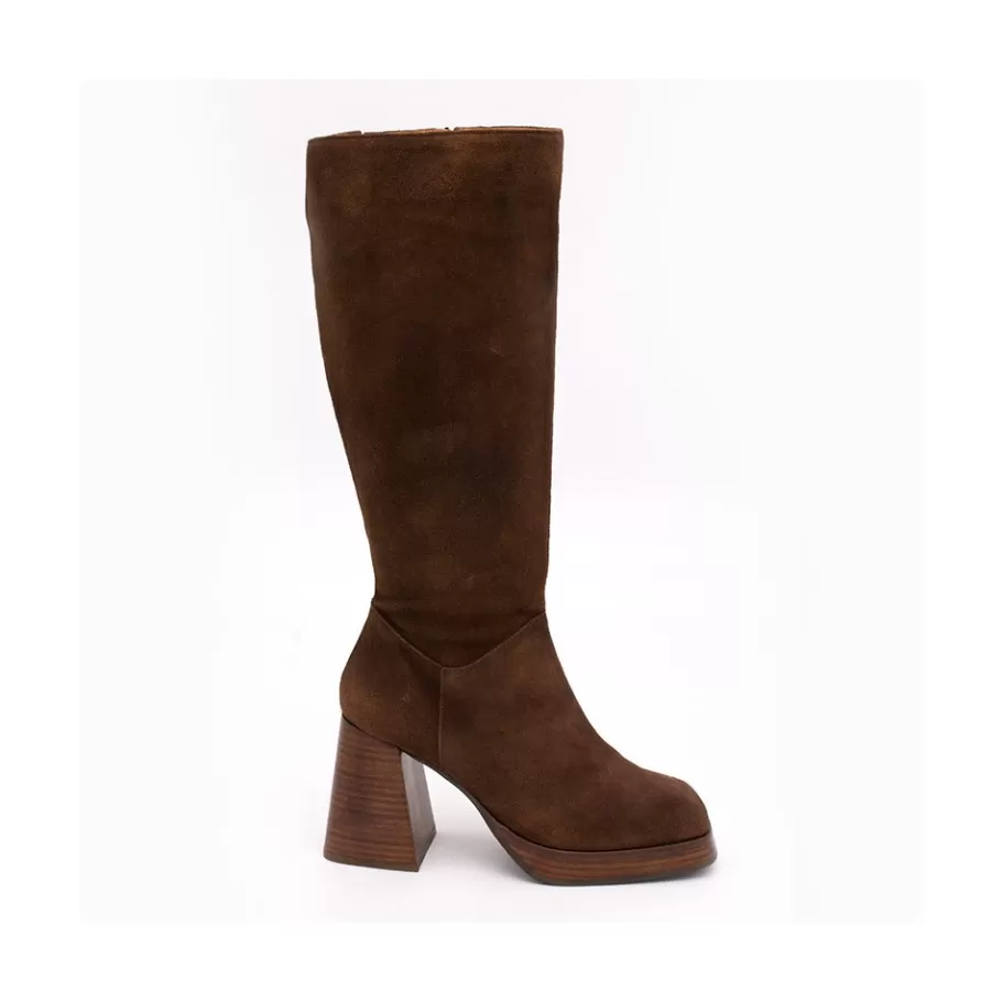 Last Units<Ángel Alarcón Liberia - Suede Boots With Block Heel And Platform