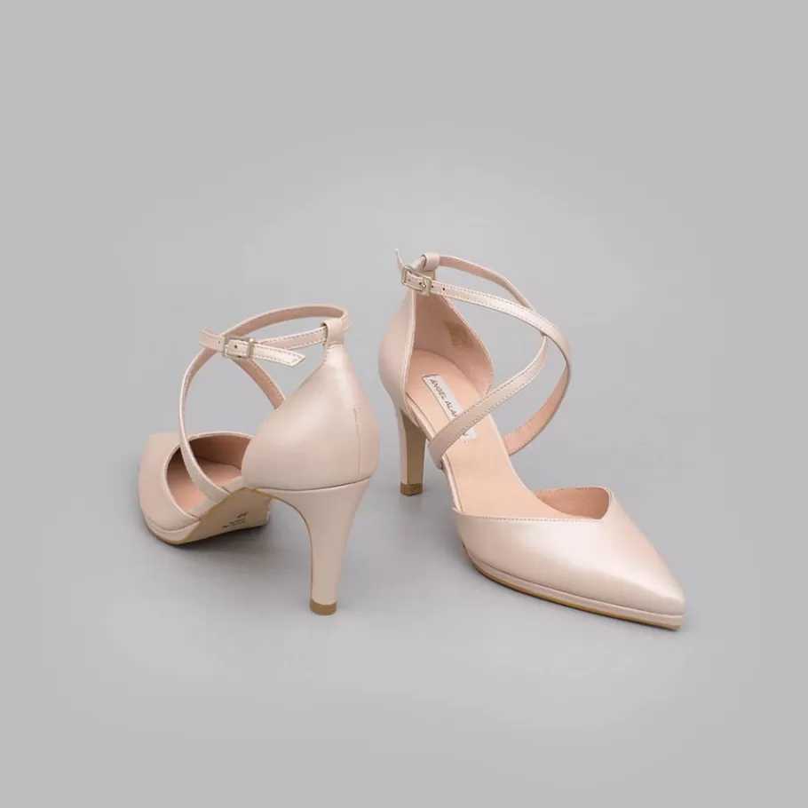 Last Units<Ángel Alarcón Liliam - Comfortable, Medium Heel And Low Platform Wedding Shoes