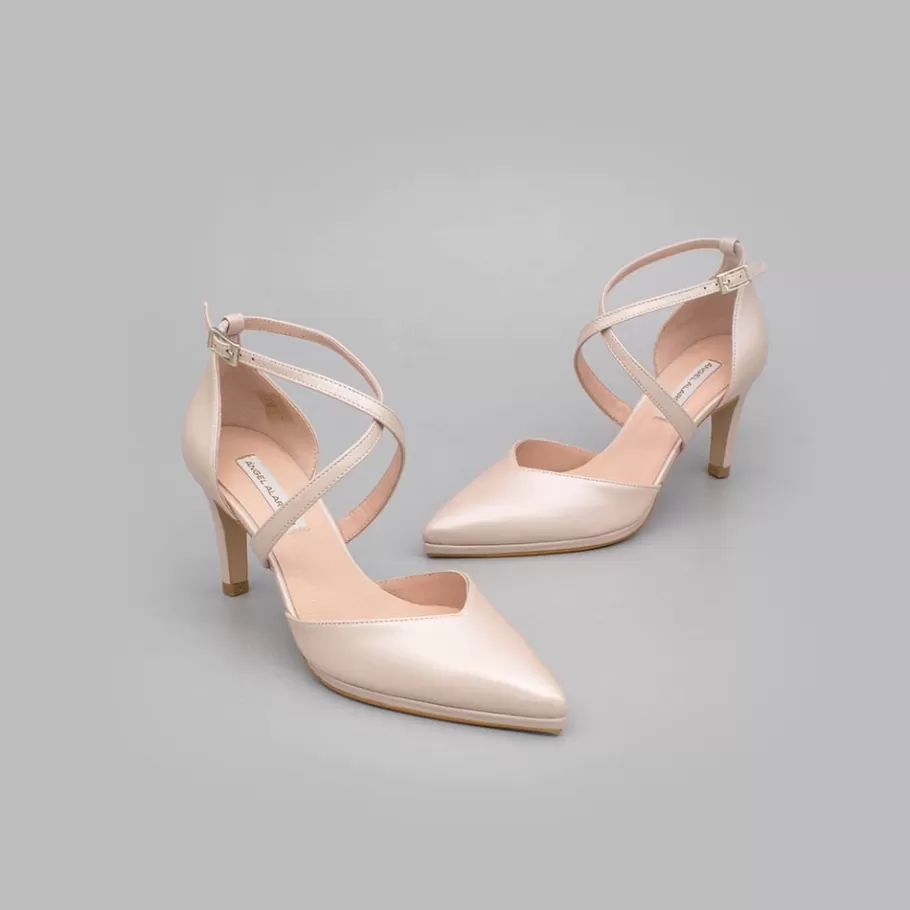 Last Units<Ángel Alarcón Liliam - Comfortable, Medium Heel And Low Platform Wedding Shoes