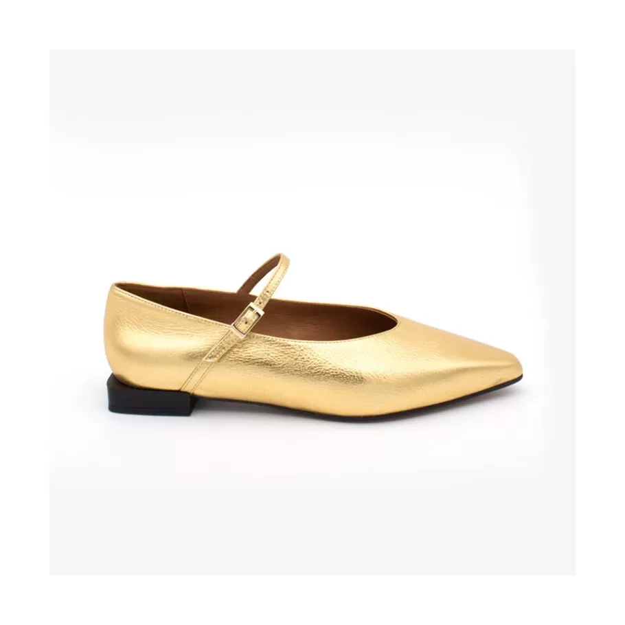 Last Units<Ángel Alarcón Mab - Women S Mary Jane Metallized Leather Flat