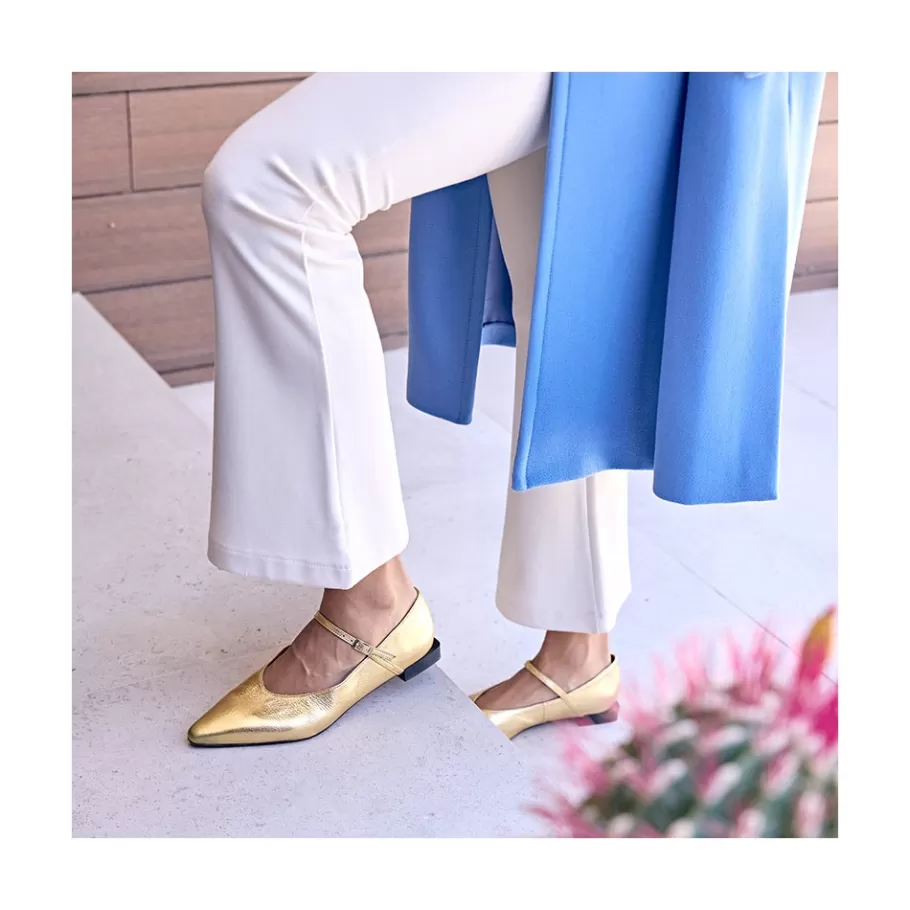 Last Units<Ángel Alarcón Mab - Women S Mary Jane Metallized Leather Flat