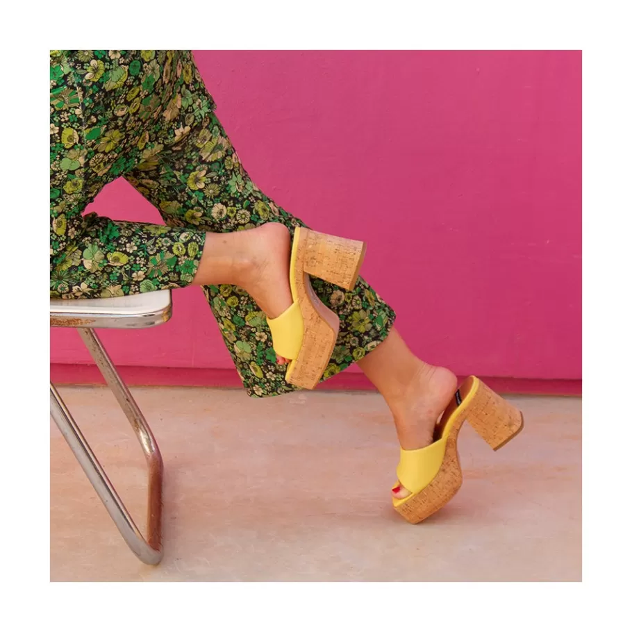Last Units<Ángel Alarcón Mahalia - High Cork Platforms Foamed Mules