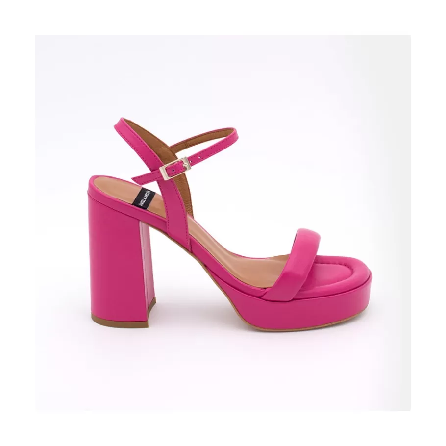 Sandals<Ángel Alarcón Mandy - Leather Foamed Sandals With Platform & High Heels