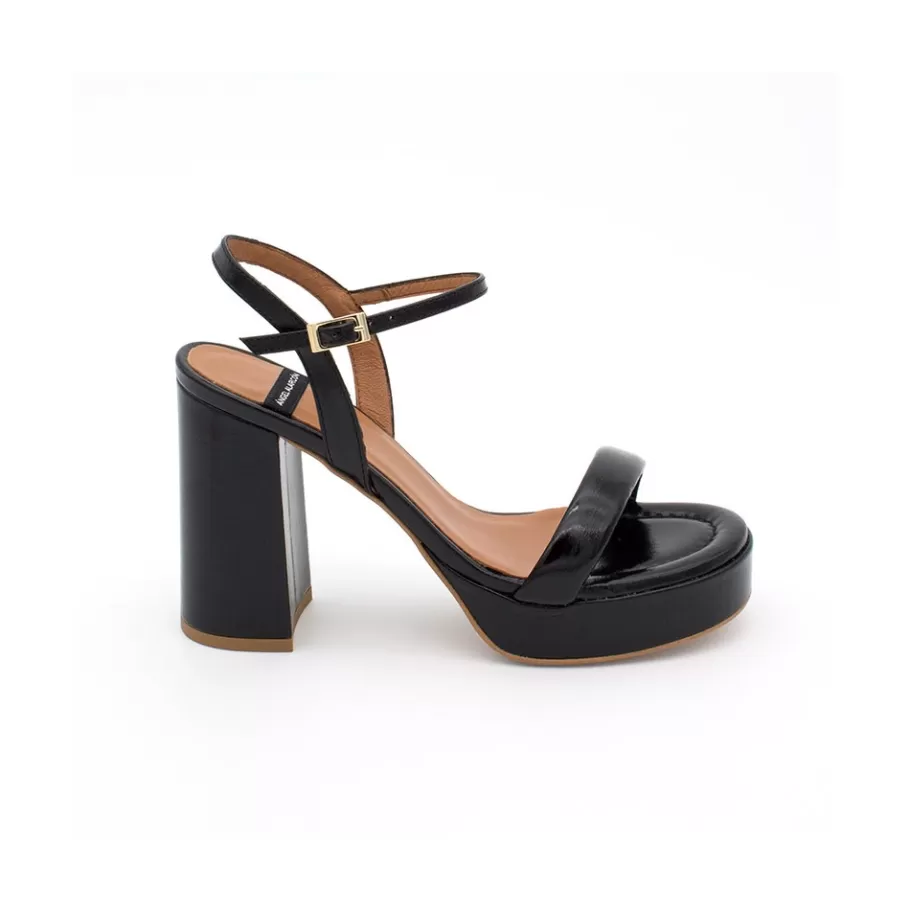 Sandals<Ángel Alarcón Mandy - Leather Foamed Sandals With Platform & High Heels