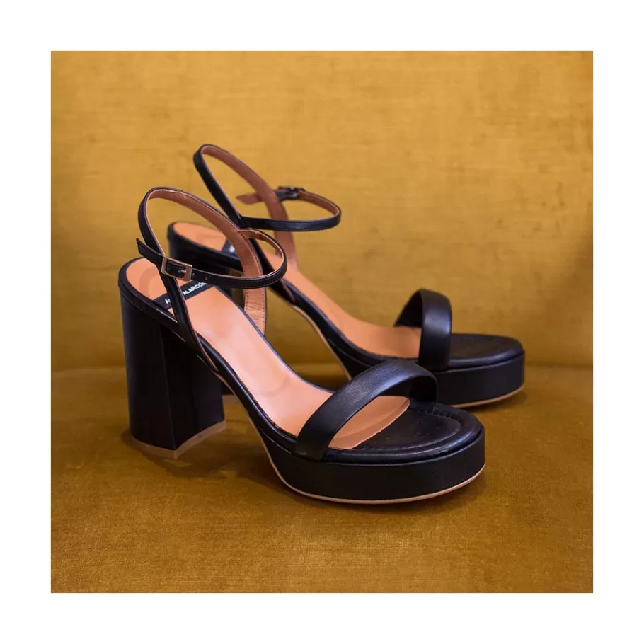Sandals<Ángel Alarcón Mandy - Leather Foamed Sandals With Platform & High Heels