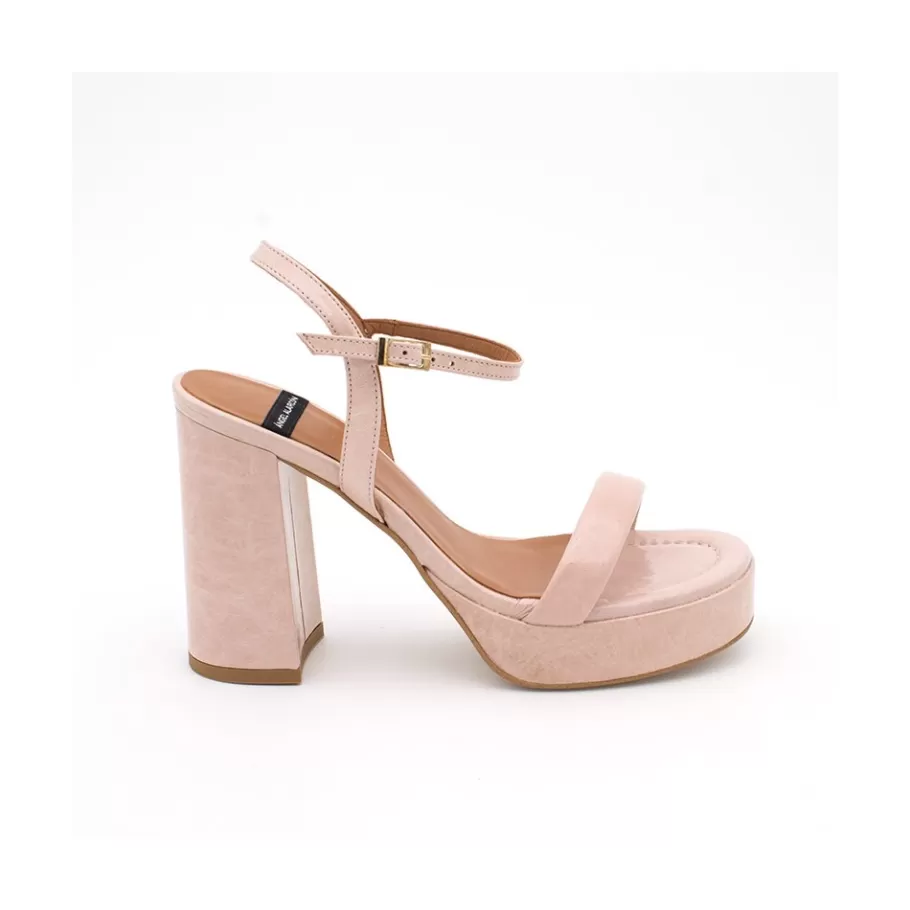 Sandals<Ángel Alarcón Mandy - Leather Foamed Sandals With Platform & High Heels